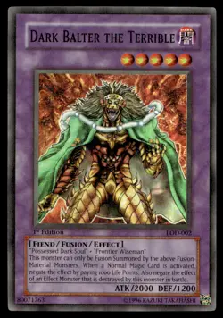 Yu-Gi-Oh TCG Legacy of Darkness #LOD-002 Dark Balter the Terrible SR,1st Ed. - Image 1