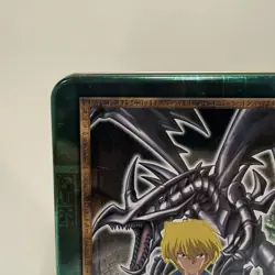 1996 YUGIOH trading card game collectors tins-no cards - box only! GREEN/PURPLE - Image 2