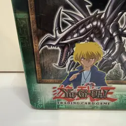 1996 YUGIOH trading card game collectors tins-no cards - box only! GREEN/PURPLE - Image 4