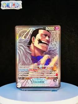 One Piece Card Game 🏴‍☠OP14-079 CROCODILE "Leader" NM Alt Art Foil ENG - Image 1