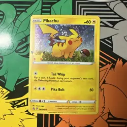 Pokemon TCG Pikachu SWSH039 Sword & Shield Holo Black Star Promo Card - Image 1