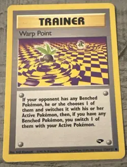 Pokemon Card 1st Edition Gym Challenge Warp Point 126/132 WOTC VLP - Image 1