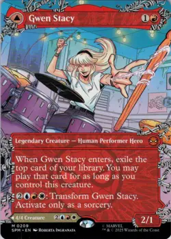 MTG Gwen Stacy (0209) (Borderless) (209) | NM | Spider-Man {SPM} - Image 1