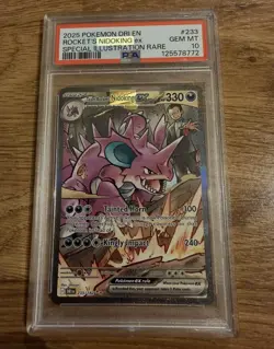 Team Rocket’s Nidoking Ex 233/182 Destined Rivals - PSA 10 GEM MINT Pokemon Card - Image 1
