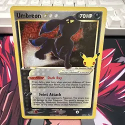 Pokemon Umbreon Star 17/17 Celebrations Classic Collection Holo Stamped Card TCG - Image 1
