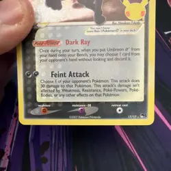 Pokemon Umbreon Star 17/17 Celebrations Classic Collection Holo Stamped Card TCG - Image 3
