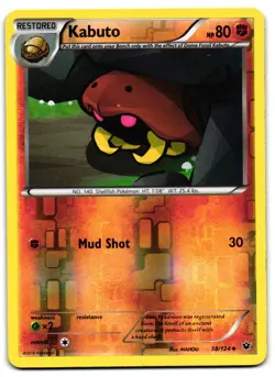Kabuto 38/124 - Fates Collide Uncommon Pokemon TCG Reverse Holo - MP Card - Image 1