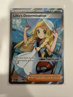 Pokemon TCG-Lillie's Determination 169/132 Full Art Ultra Rare Mega Evolution NM - Image 1