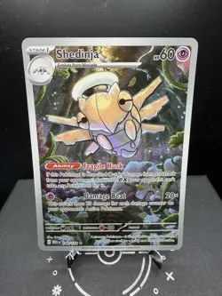 Pokemon TCG Mega Evolution Shedinja 144/132 Illustration Rare Full Art Holo NM - Image 1