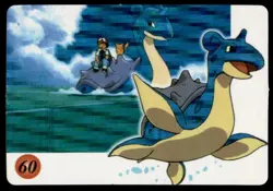 1999 Pokemon Vending Machine Sticker Lapras Unlicensed Japanese #60 Prism - Image 1