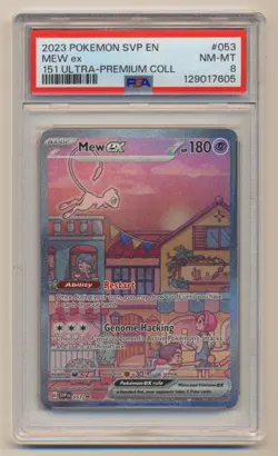 PSA 8 Pokemon 151 Black Star Promo Mew EX SVP EN #053 NM/MINT Condition!! - Image 1