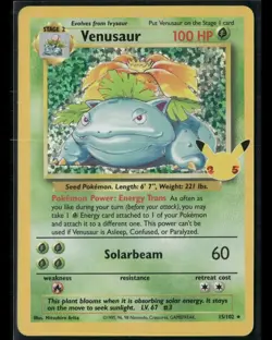 Venusaur Pokemon 15/102 Celebrations: Classic Collection Holo Rare NM - Image 1