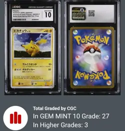 CGC 10 Pikachu Holo Swirl Pokemon '08 Spring Battle Road JapanesePromo 095/DP-P - Image 1