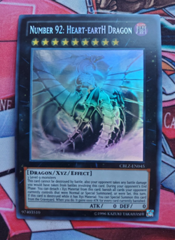 Yugioh! Number 92: Heart-eartH Dragon - CBLZ-EN045 - Ghost Rare 1st Ed VLP - Image 1