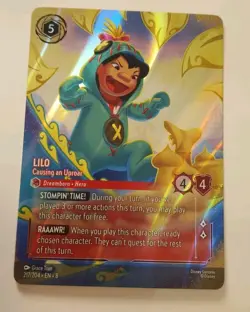 Disney Lorcana Lilo Causing an Uproar (Enchanted) 217/204 Reign of Jafar NM - Image 1