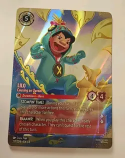 Disney Lorcana Lilo Causing an Uproar (Enchanted) 217/204 Reign of Jafar NM - Image 2