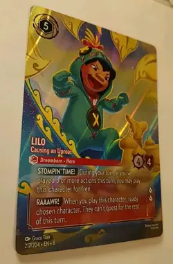 Disney Lorcana Lilo Causing an Uproar (Enchanted) 217/204 Reign of Jafar NM - Image 5