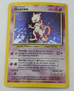 1999 Pokemon Base Set Mewtwo 10 102 Holo WOTC Vintage Trading Card - Image 1