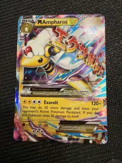 Pokemon TCG M Ampharos EX 28/98 XY Ancient Origins Ultra Rare Card - Image 1