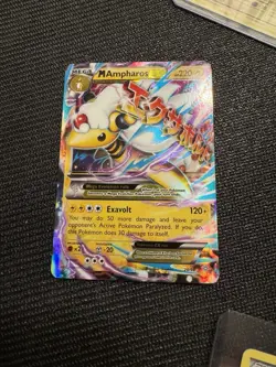 Pokemon TCG M Ampharos EX 28/98 XY Ancient Origins Ultra Rare Card - Image 2