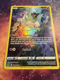 Pokemon Mew TCG Ultra Rare Holo Card Crown Zenith: Galarian Gallery #GG10/GG70 - Image 2