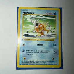 Magikarp Base Set 35/102 1st Edition Shadowless Pokemon TCG Card - NM - Image 1