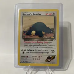 Rocket's Snorlax Gym Heroes 33/132 Rare Pokemon Card - Image 1