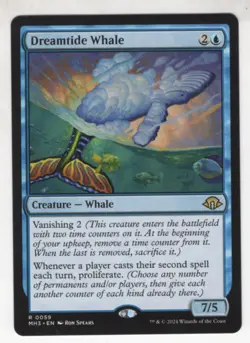 MTG Modern Horizons 3 Rare Card #59 Dreamtide Whale - Image 1