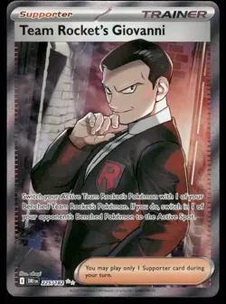 Pokemon Cards Team Rocket's Giovanni 225/182 Destined Rivals Ultra Rare NM - Image 1