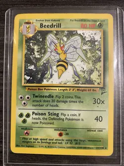 Beedrill Base Set 2 021/130 LP-NM Pokemon card - Image 1
