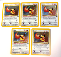 5 ------ Eevee Promo No. 11 Holo Rare Pokemon TCG Card - MP/HP condition - Image 1
