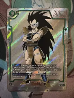 Raditz SB01-026 Gold Alternate Art Dragon Ball Manga Booster Card Fusion World - Image 1