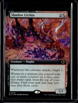 Shadow Urchin (Extended Art) - 379 - Foil - ECL - NM - MTG Magic the Gathering - Image 1