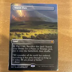 MTG Marsh Flats (Borderless) 0110 Tarkir: Dragonstorm Special Guest M/NM - Image 1