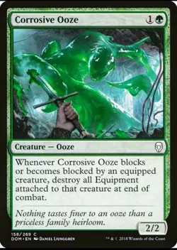 X 1 Corrosive Ooze NM Dominaria 158 MTG Magic The Gathering - Image 1