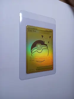 Pokemon Poke Ball Gold Celebrations Ultra Premium Limited Trainer Promo Card NM+ - Image 3