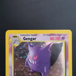 Gengar 5/62 Holo Rare Fossil LP Pokemon Card - Image 3