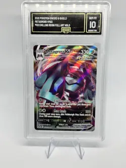 2021 POKEMON SWORD & SHIELD CHILLING REIGN #113 FULL ART/METAGROSS VMAX GMA 10 - Image 1