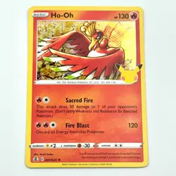 Ho-Oh 001/025 Near MINT 2021 Celebrations Holo Rare Pokemon TCG - Image 1