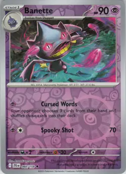 Banette - Uncommon - Reverse Holo - Pokemon - SV09: Journey Together - 060/159 - - Image 1