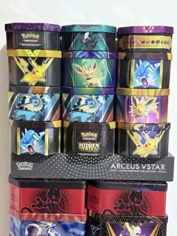 Pokemon Tcg - Empty Tin Lot (26 Tins) Various Sets 2020-2026 - Storage/ Display - Image 2