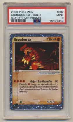 PSA 9 Pokemon Black Star Promo Holo Groudon EX #002 MINT Condition!! - Image 1
