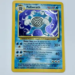 Poliwrath 15/130 Holo Rare Pokemon TCG Vintage Base Set 2 - MP - Image 1