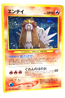Pokemon TCG Entei Holo #244 Neo Revelation 2001 Japanese Vintage Pokemon Card - Image 3