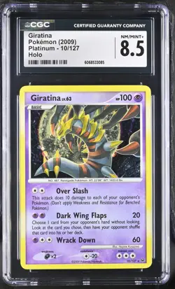 CGC 8.5 Giratina 2009 Platinum 10/127 Holo Pokemon Card - Image 1