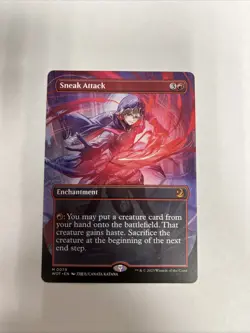 Sneak Attack Anime Borderless Nonfoil Card #0079 MTG Damaged - Image 1
