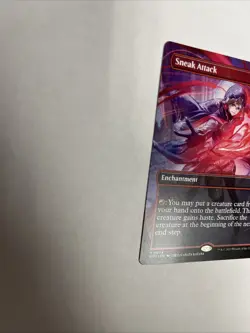 Sneak Attack Anime Borderless Nonfoil Card #0079 MTG Damaged - Image 5