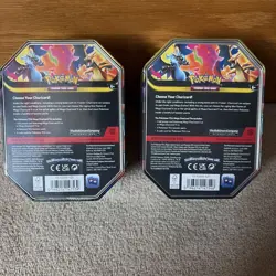 Pokemon TCG: Mega Charizard X and Y ex Tins (One of each X + Y) - Sealed - Image 4