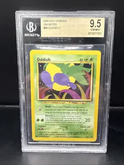 Pokemon 2000 Pokemon Neo Genesis Oddish 68/111 BGS 9.5 - Image 1