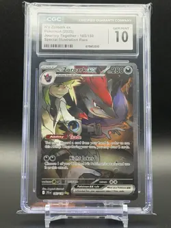 Pokemon N's Zoroark EX Special Illustration Rare Holo Sv09 185/159 CGC 10 - Image 1